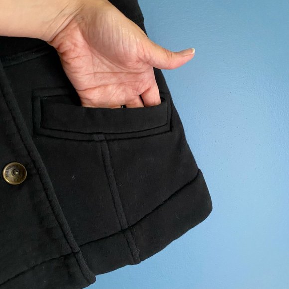 Hurley Black button up sweater jacket. - Picture 7 of 8